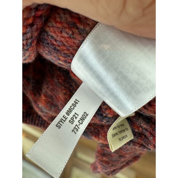 Madewell Space-Dyed Birchmont Side-Button Pullover Sweater Spacedye Sangria XS - Picture 7 of 11